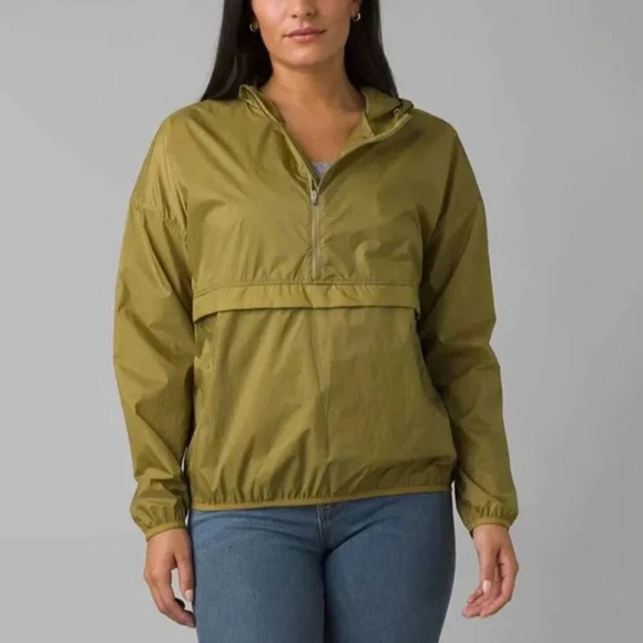 prAna Whistler Anorak Windbreaker Jacket in Sweet Grass Green L NWT - Picture 10 of 10